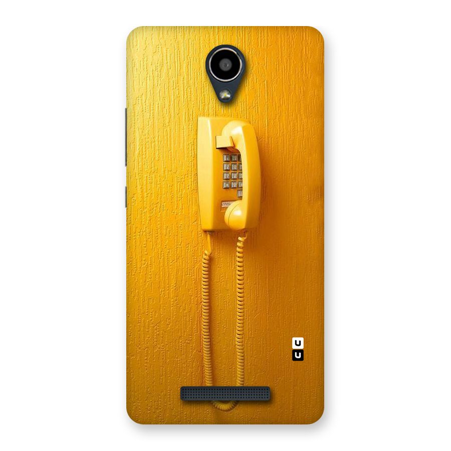 Aesthetic Yellow Telephone Back Case for Redmi Note 2