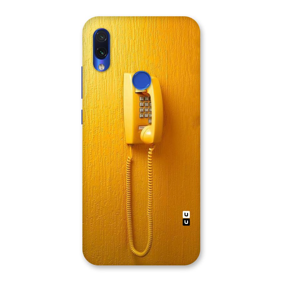 Aesthetic Yellow Telephone Back Case for Redmi Note 7