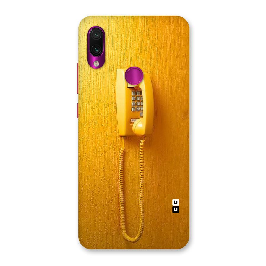 Aesthetic Yellow Telephone Back Case for Redmi Note 7 Pro