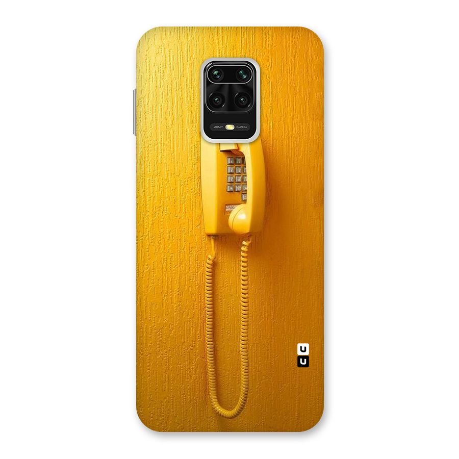Aesthetic Yellow Telephone Back Case for Redmi Note 9 Pro