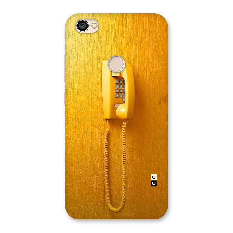 Aesthetic Yellow Telephone Back Case for Redmi Y1 2017