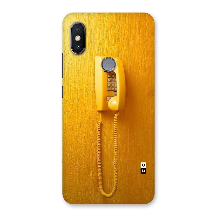 Aesthetic Yellow Telephone Back Case for Redmi Y2