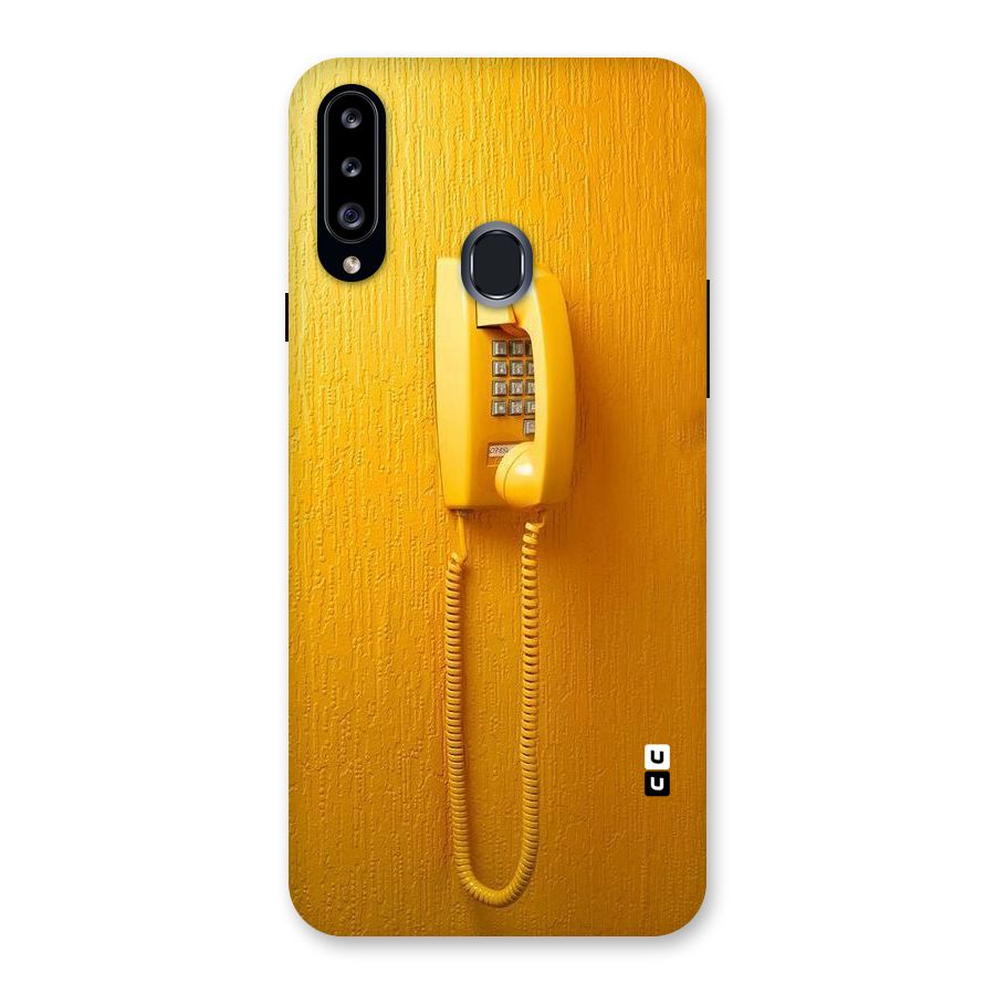 Aesthetic Yellow Telephone Back Case for Samsung Galaxy A20s