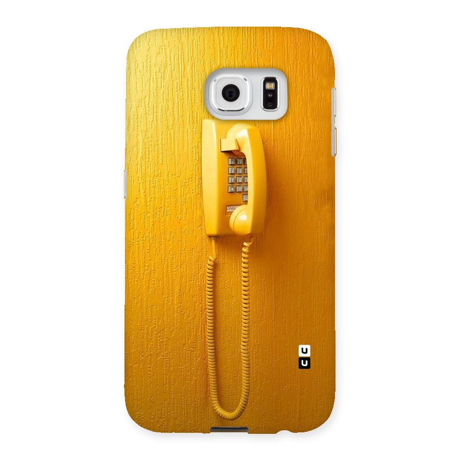 Aesthetic Yellow Telephone Back Case for Samsung Galaxy S6