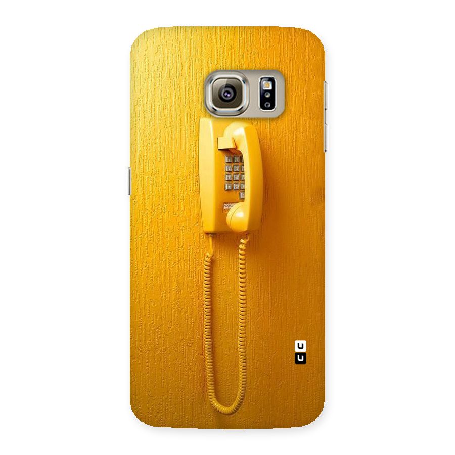 Aesthetic Yellow Telephone Back Case for Samsung Galaxy S6 Edge