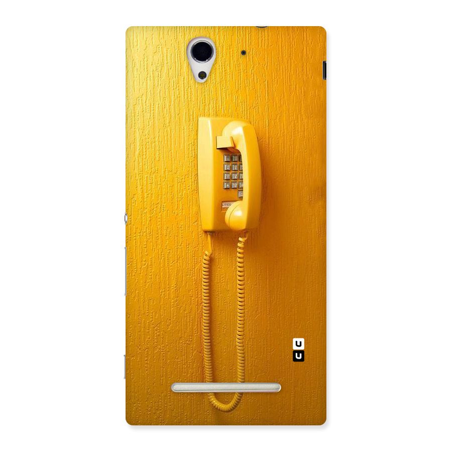 Aesthetic Yellow Telephone Back Case for Sony Xperia C3