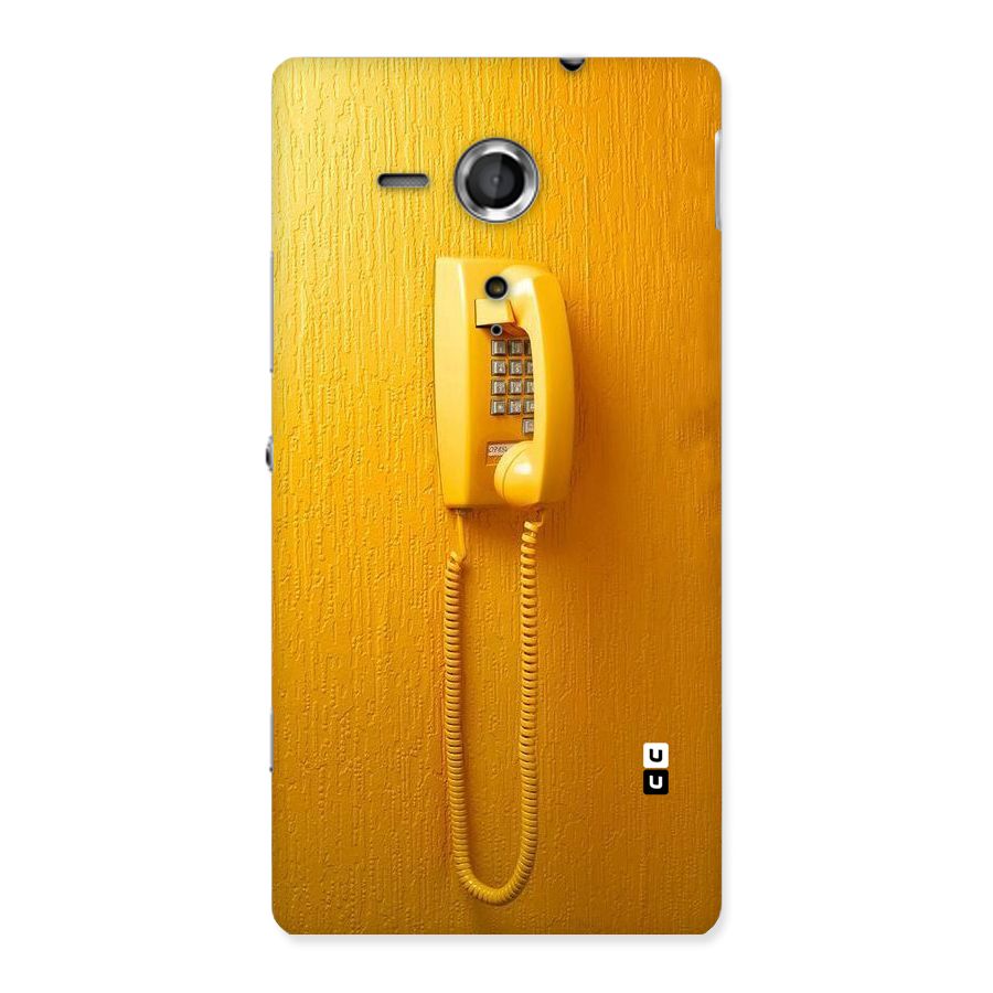 Aesthetic Yellow Telephone Back Case for Sony Xperia SP
