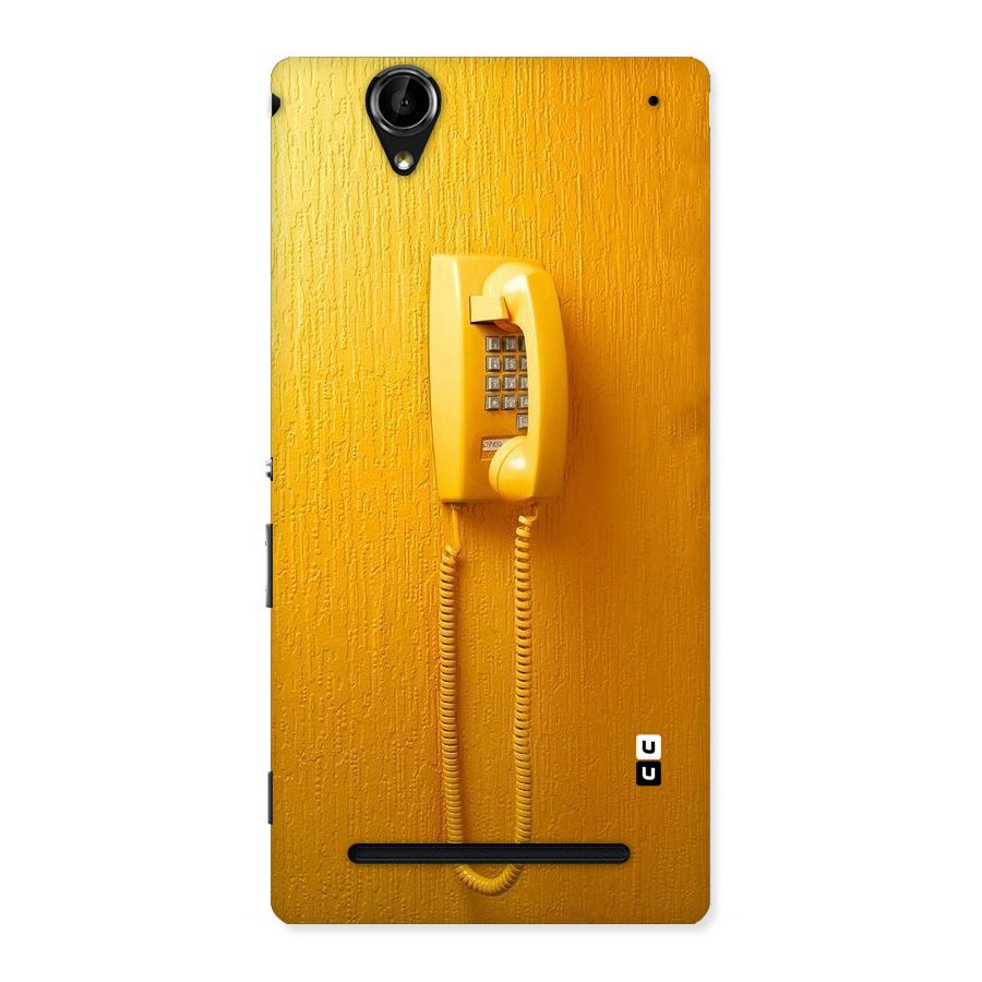 Aesthetic Yellow Telephone Back Case for Sony Xperia T2