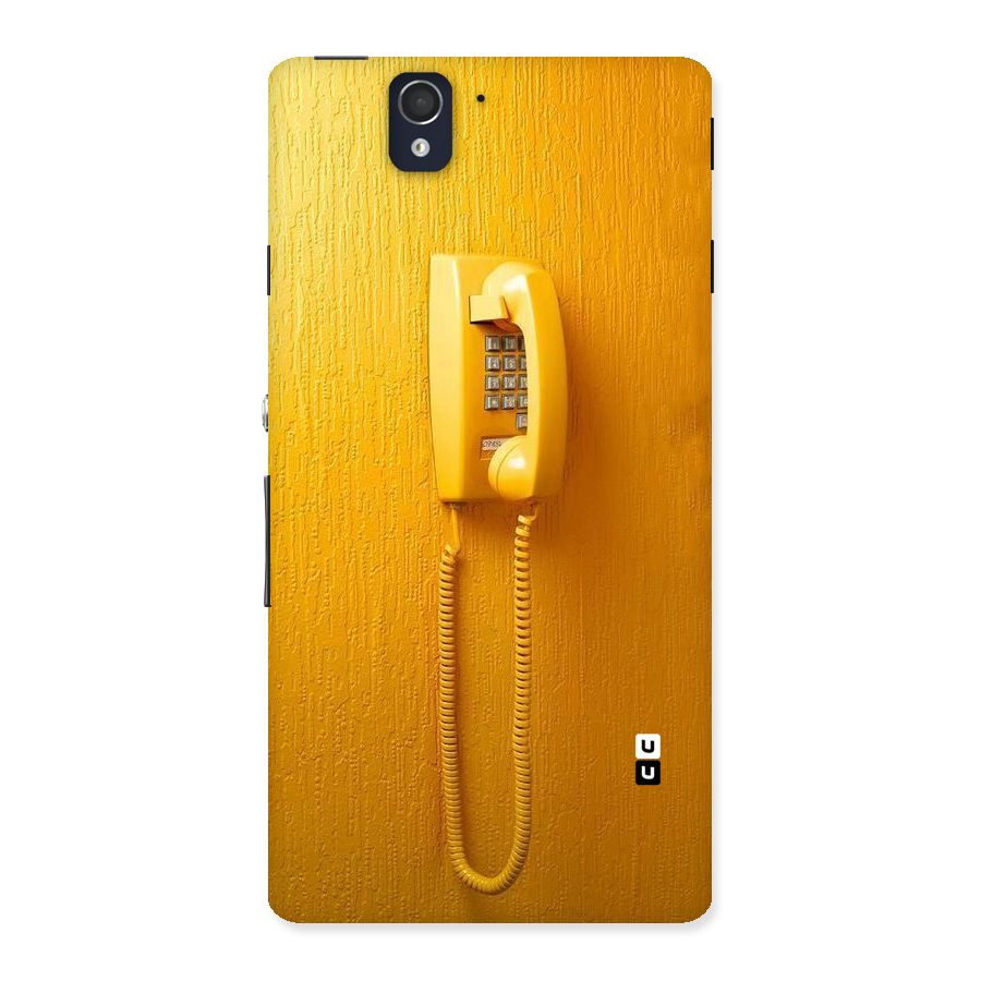 Aesthetic Yellow Telephone Back Case for Sony Xperia Z