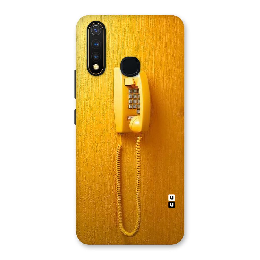 Aesthetic Yellow Telephone Back Case for Vivo U20