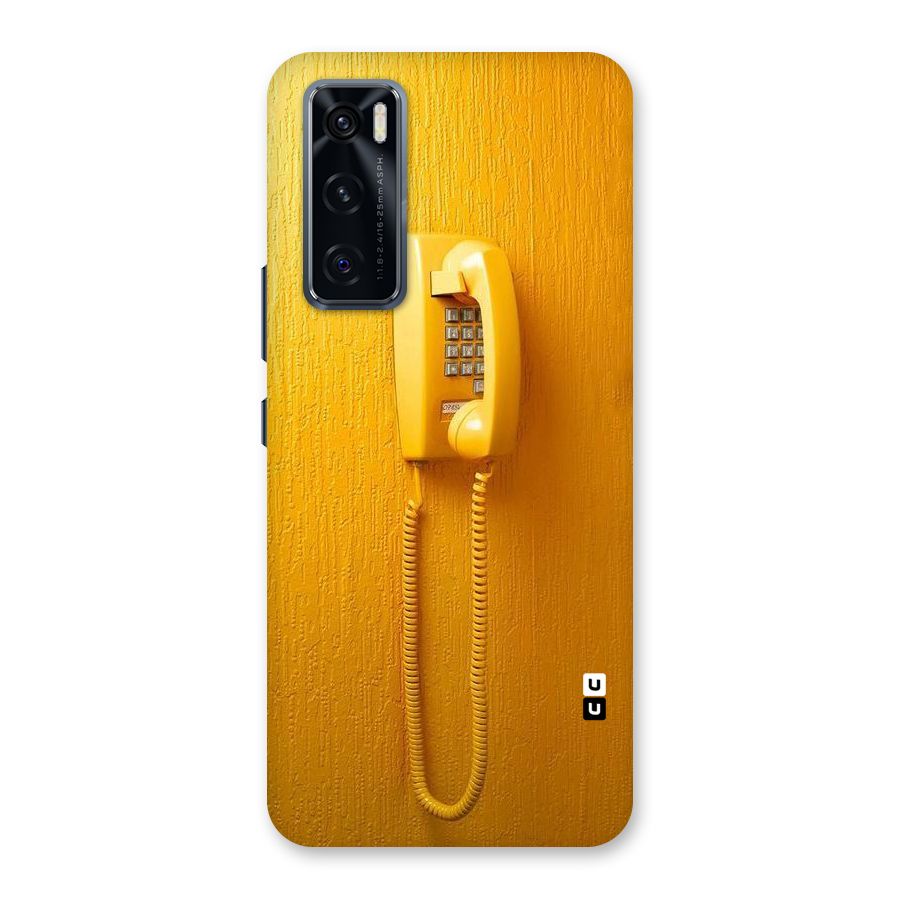 Aesthetic Yellow Telephone Back Case for Vivo V20 SE