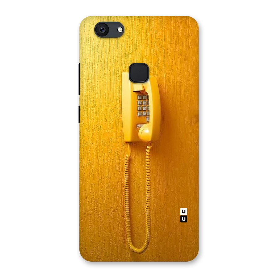 Aesthetic Yellow Telephone Back Case for Vivo V7 Plus