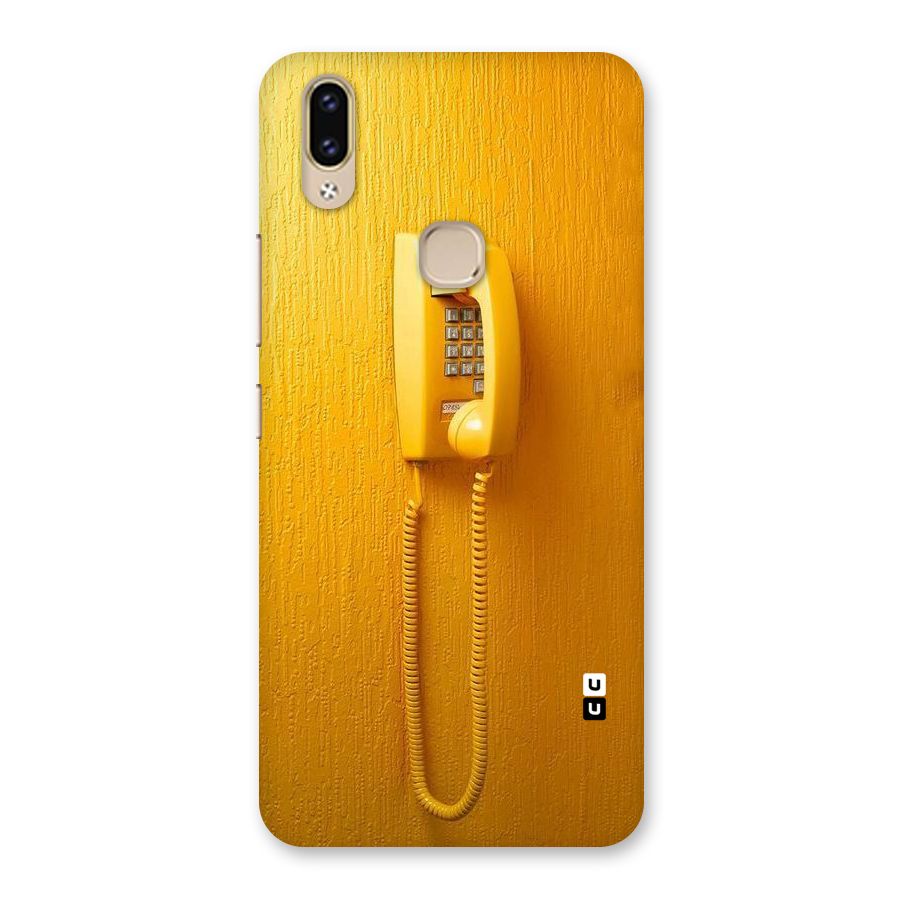 Aesthetic Yellow Telephone Back Case for Vivo V9 Youth