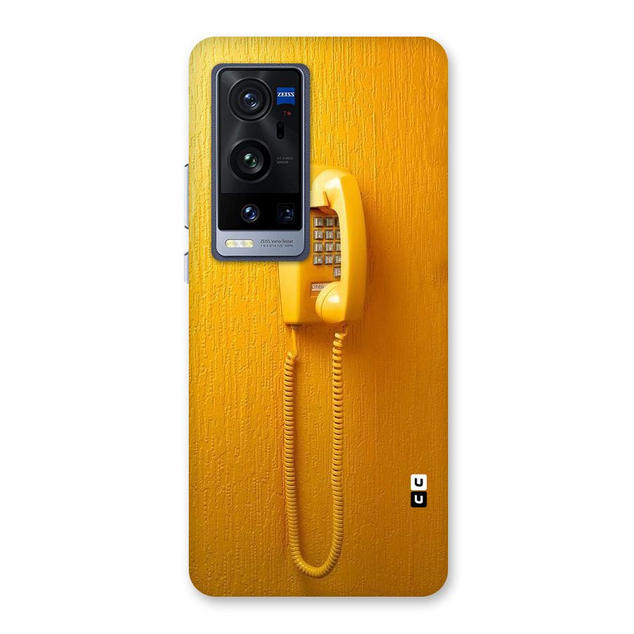 Aesthetic Yellow Telephone Back Case for Vivo X60 Pro Plus