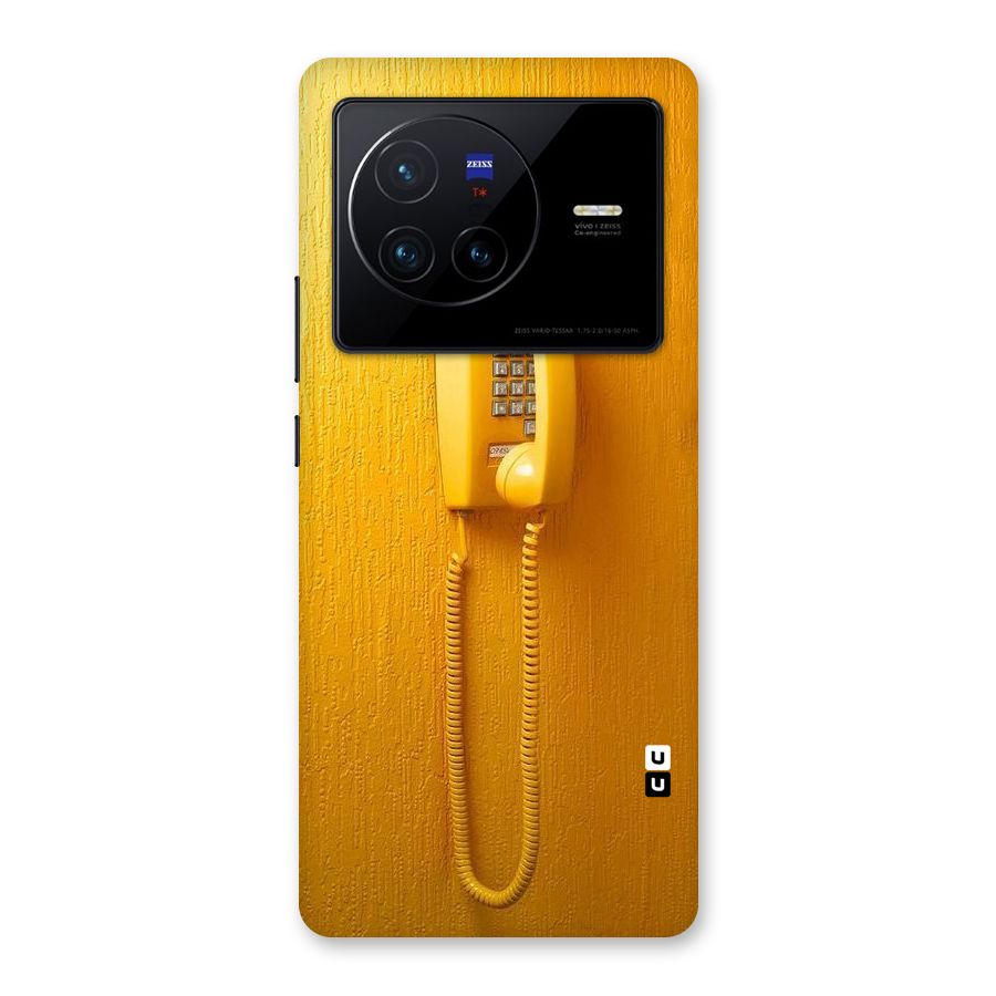 Aesthetic Yellow Telephone Back Case for Vivo X80
