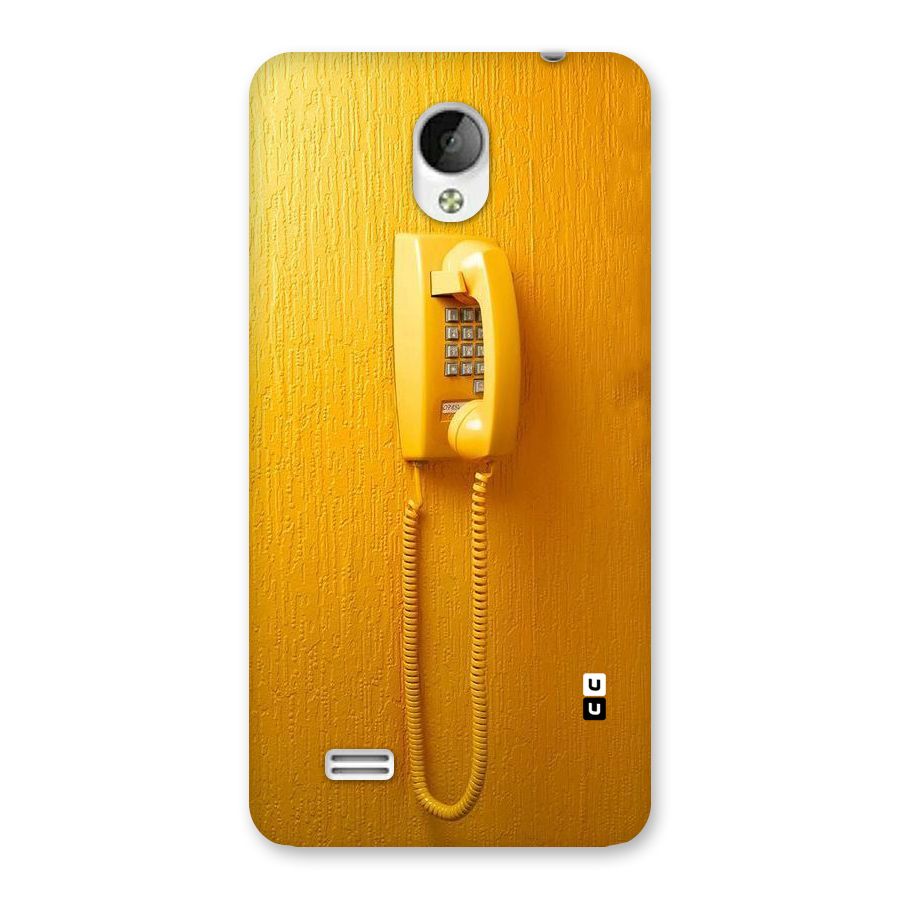 Aesthetic Yellow Telephone Back Case for Vivo Y21