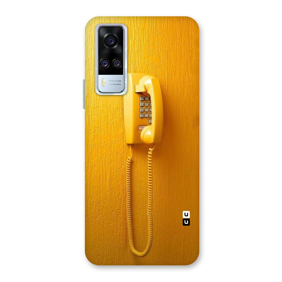 Aesthetic Yellow Telephone Back Case for Vivo Y31