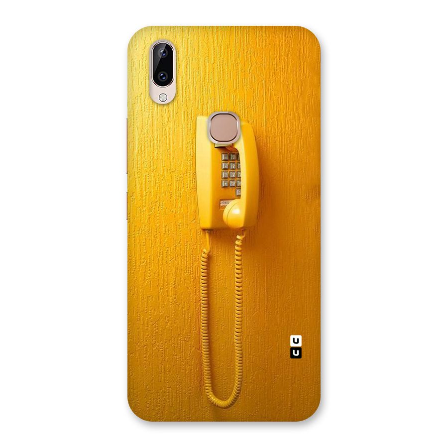 Aesthetic Yellow Telephone Back Case for Vivo Y83 Pro