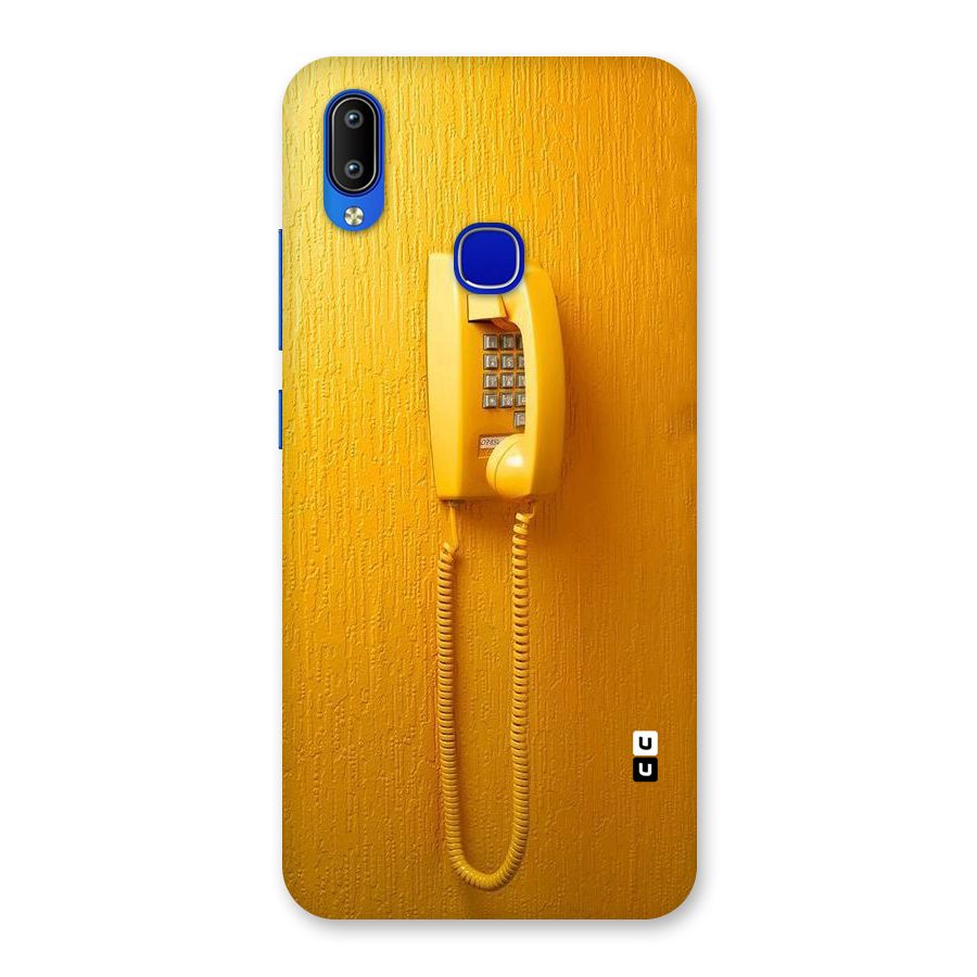 Aesthetic Yellow Telephone Back Case for Vivo Y91