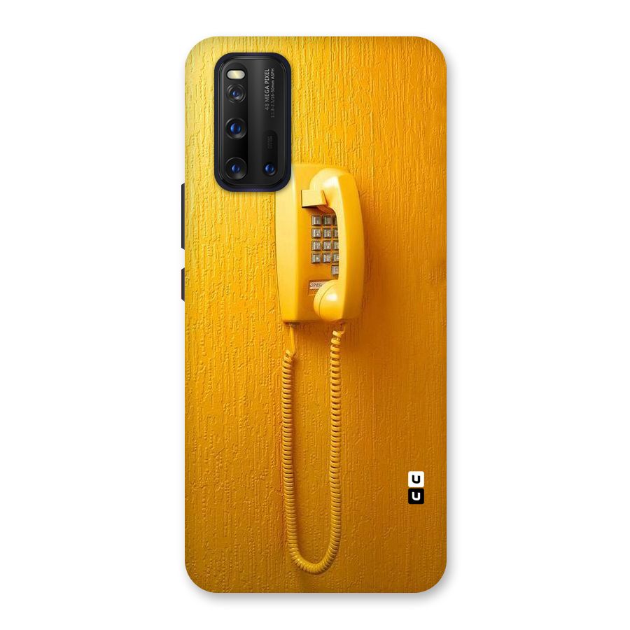 Aesthetic Yellow Telephone Back Case for Vivo iQOO 3