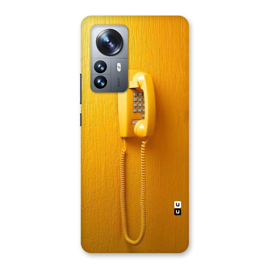Aesthetic Yellow Telephone Back Case for Xiaomi 12 Pro