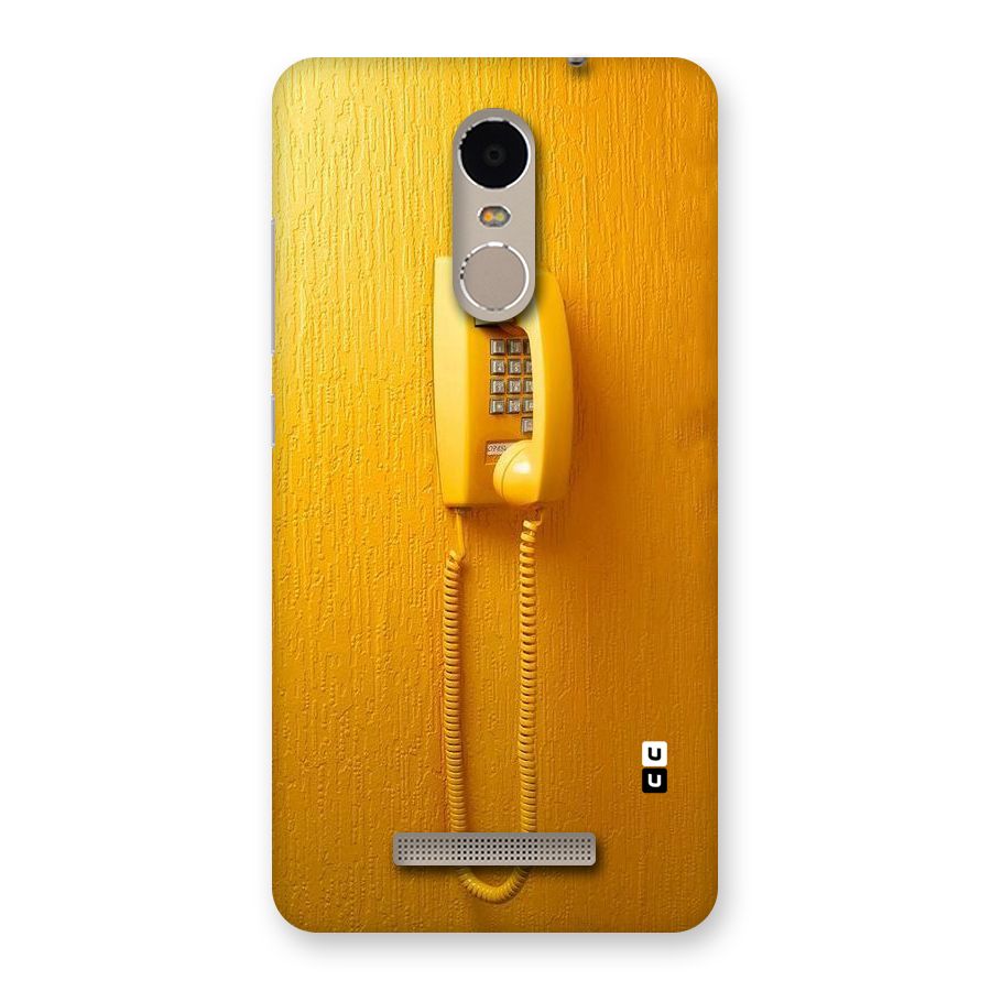 Aesthetic Yellow Telephone Back Case for Xiaomi Redmi Note 3