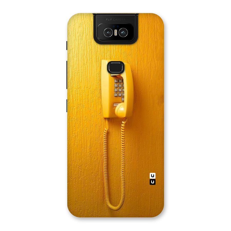Aesthetic Yellow Telephone Back Case for Zenfone 6z