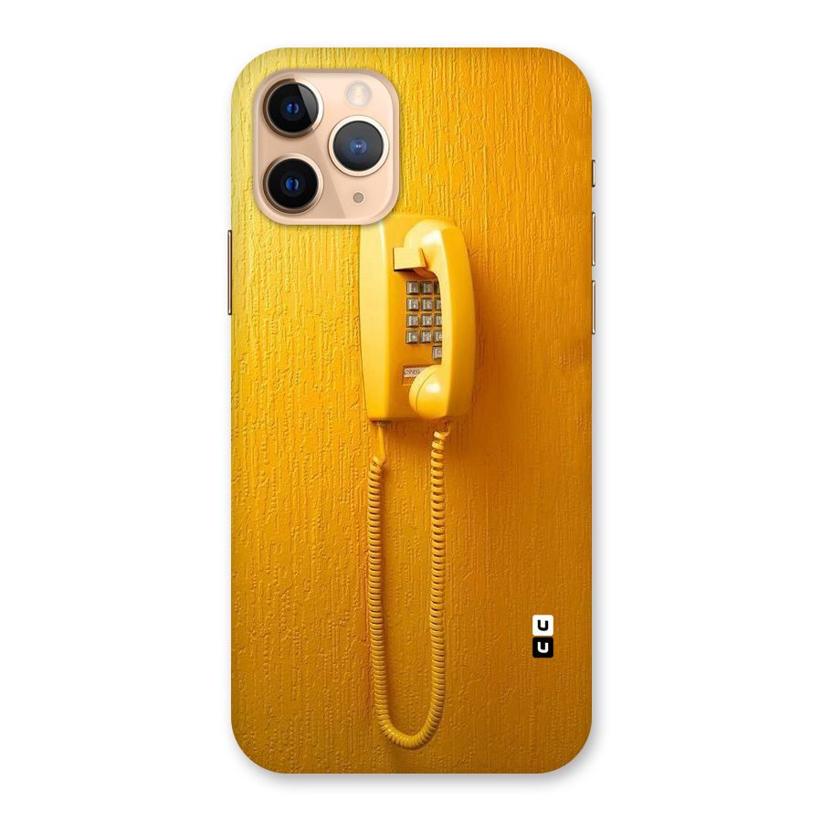 Aesthetic Yellow Telephone Back Case for iPhone 11 Pro