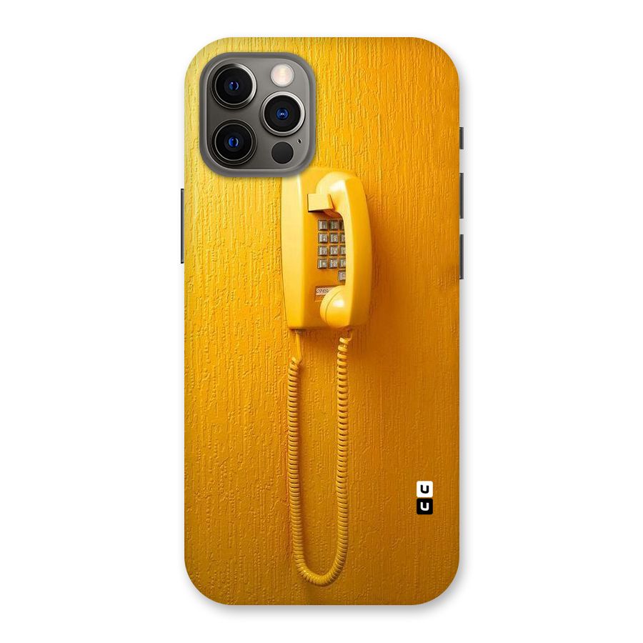Aesthetic Yellow Telephone Back Case for iPhone 12 Pro