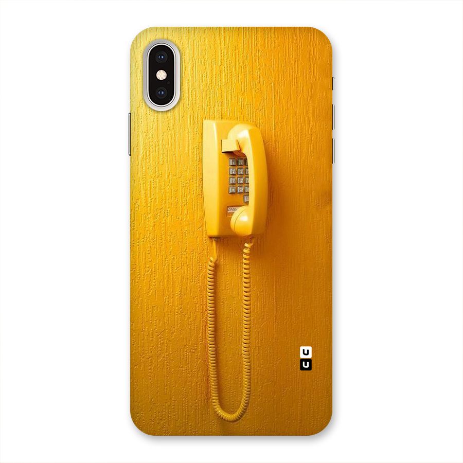 Aesthetic Yellow Telephone Back Case for iPhone XS Max