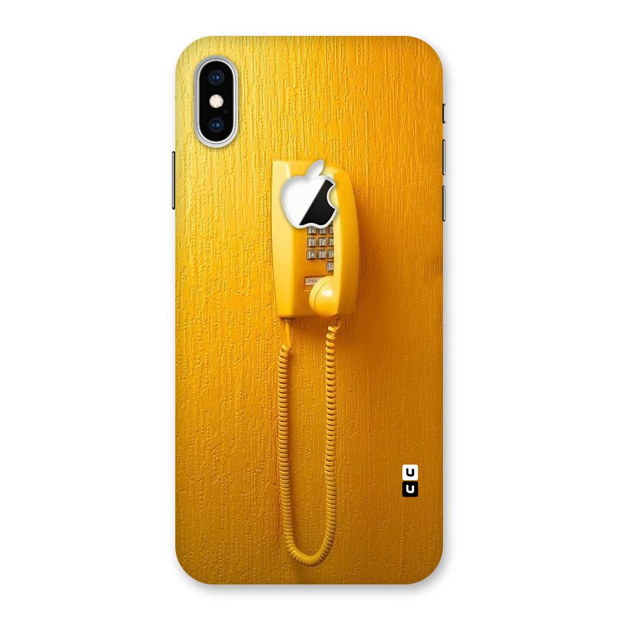 Aesthetic Yellow Telephone Back Case for iPhone XS Max Apple Cut