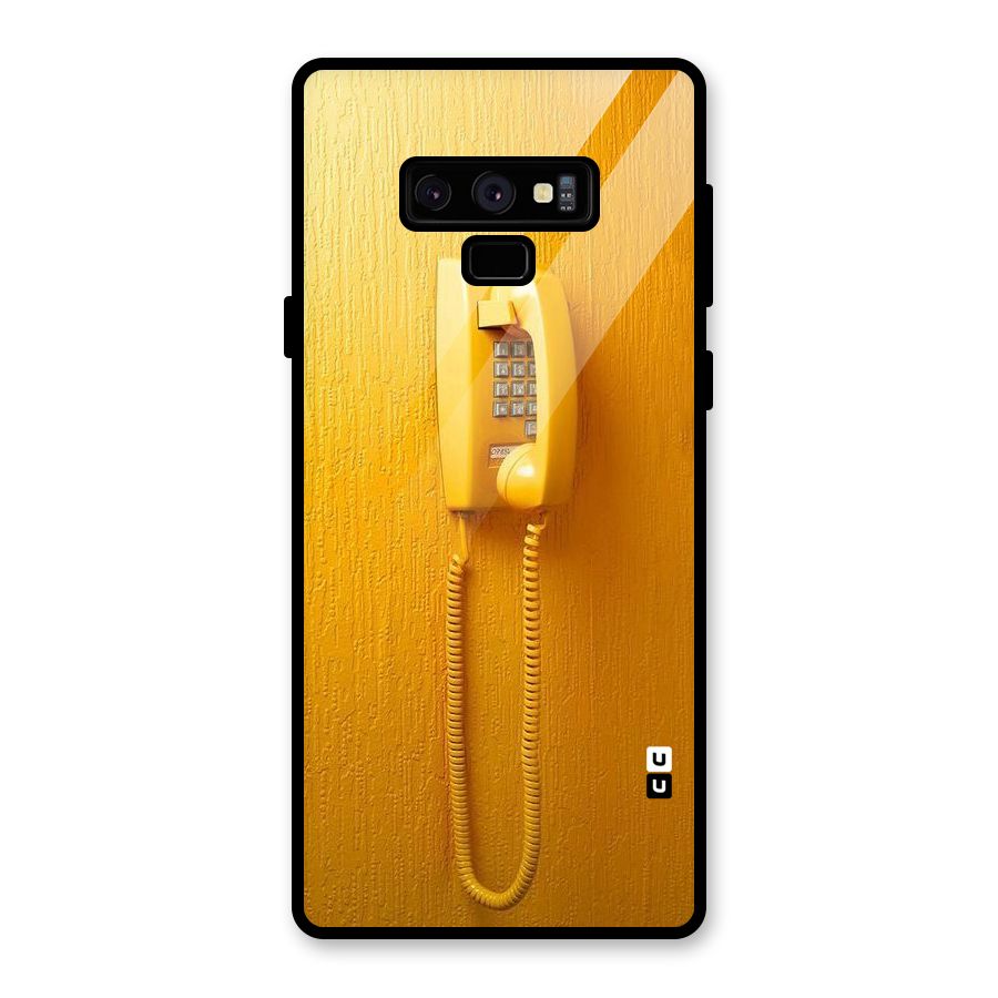 Aesthetic Yellow Telephone Glass Back Case for Galaxy Note 9