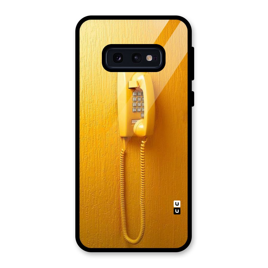 Aesthetic Yellow Telephone Glass Back Case for Galaxy S10e