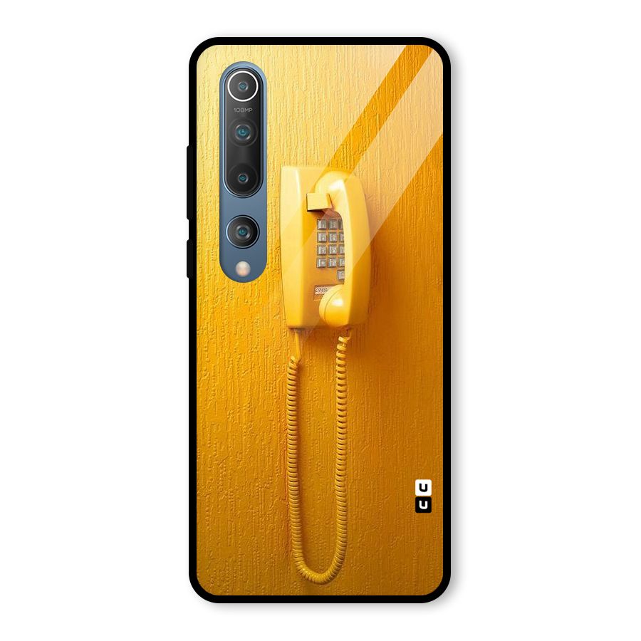 Aesthetic Yellow Telephone Glass Back Case for Mi 10