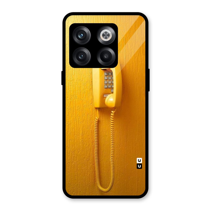 Aesthetic Yellow Telephone Glass Back Case for OnePlus 10T