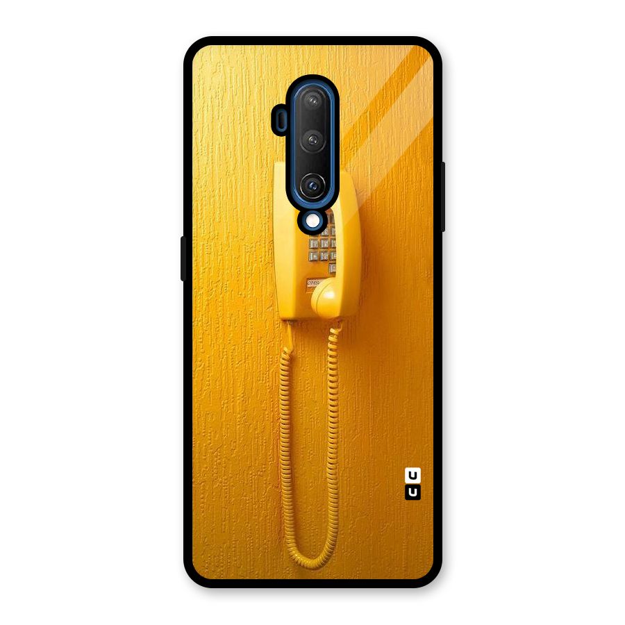 Aesthetic Yellow Telephone Glass Back Case for OnePlus 7T Pro
