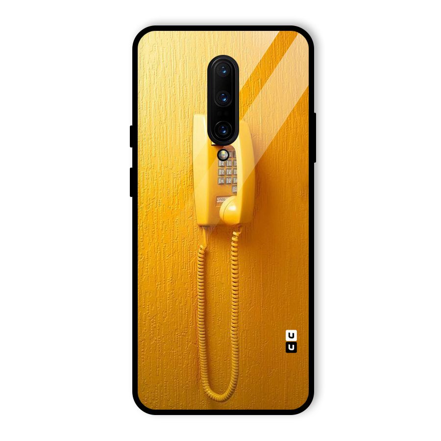Aesthetic Yellow Telephone Glass Back Case for OnePlus 7 Pro