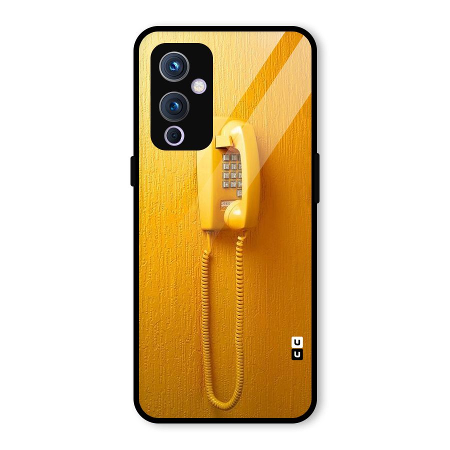 Aesthetic Yellow Telephone Glass Back Case for OnePlus 9