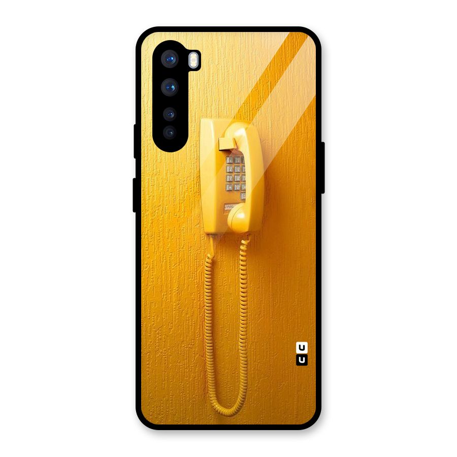 Aesthetic Yellow Telephone Glass Back Case for OnePlus Nord
