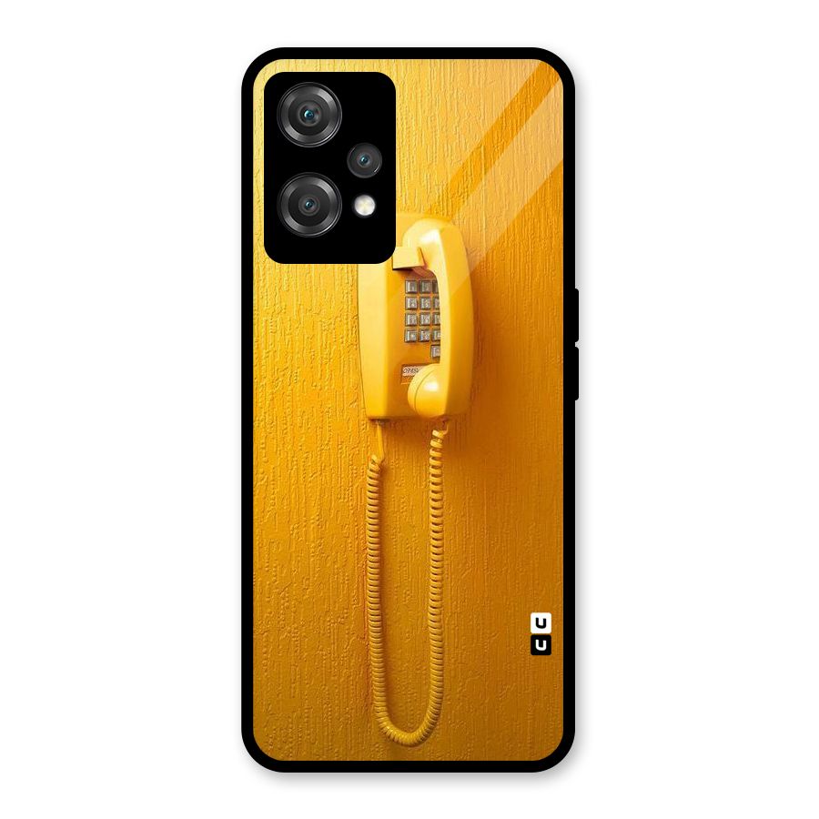 Aesthetic Yellow Telephone Glass Back Case for OnePlus Nord CE 2 Lite 5G