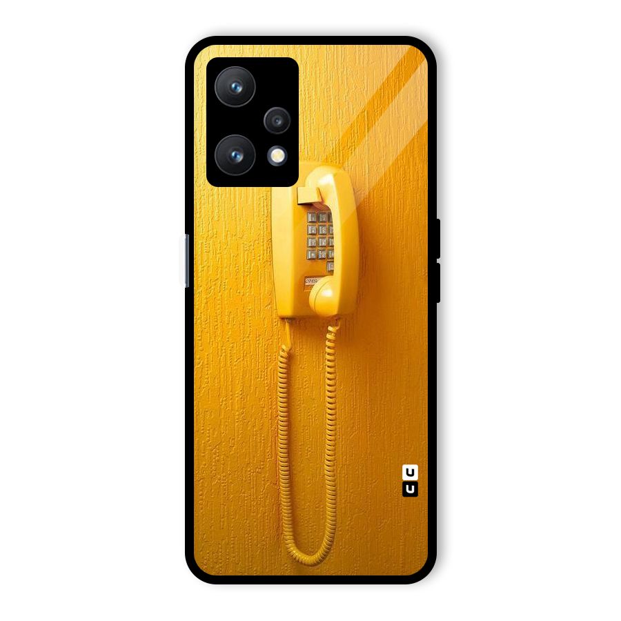 Aesthetic Yellow Telephone Glass Back Case for Realme 9 Pro 5G