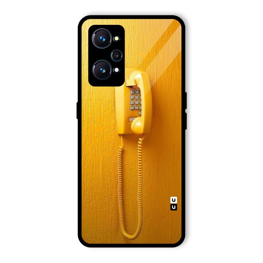 Aesthetic Yellow Telephone Glass Back Case for Realme GT Neo2