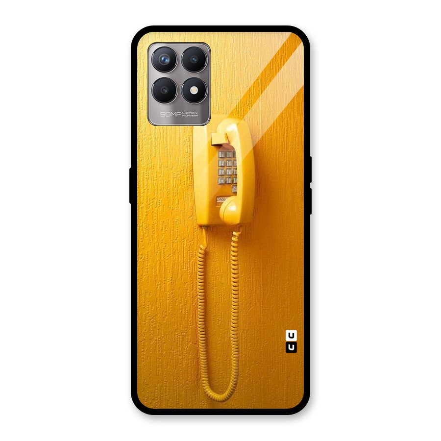 Aesthetic Yellow Telephone Glass Back Case for Realme Narzo 50