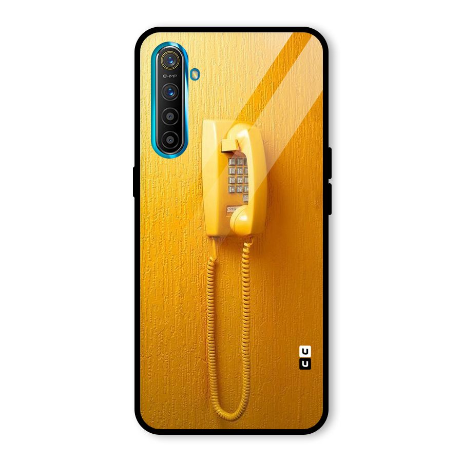 Aesthetic Yellow Telephone Glass Back Case for Realme X2