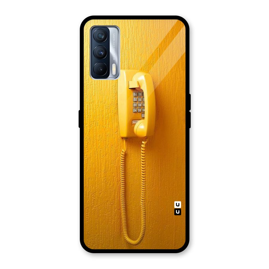 Aesthetic Yellow Telephone Glass Back Case for Realme X7
