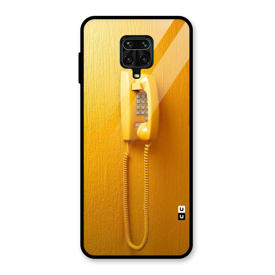 Aesthetic Yellow Telephone Glass Back Case for Redmi Note 10 Lite