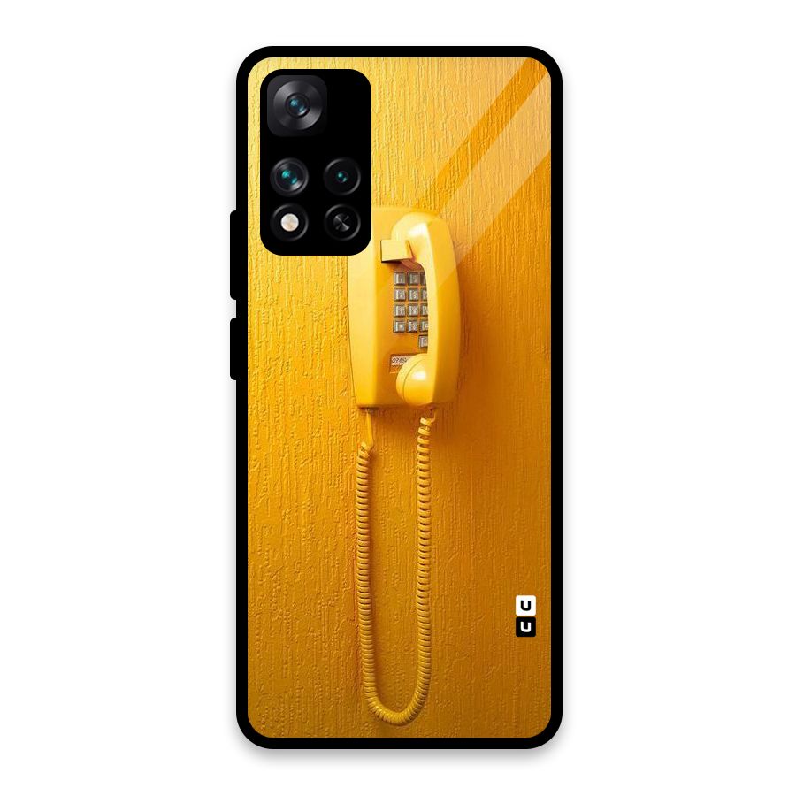 Aesthetic Yellow Telephone Glass Back Case for Xiaomi 11i HyperCharge 5G