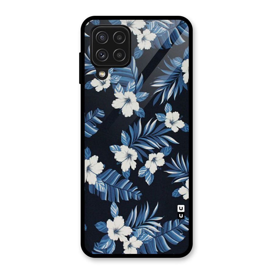 Aesthicity Floral Glass Back Case for Galaxy A22 4G