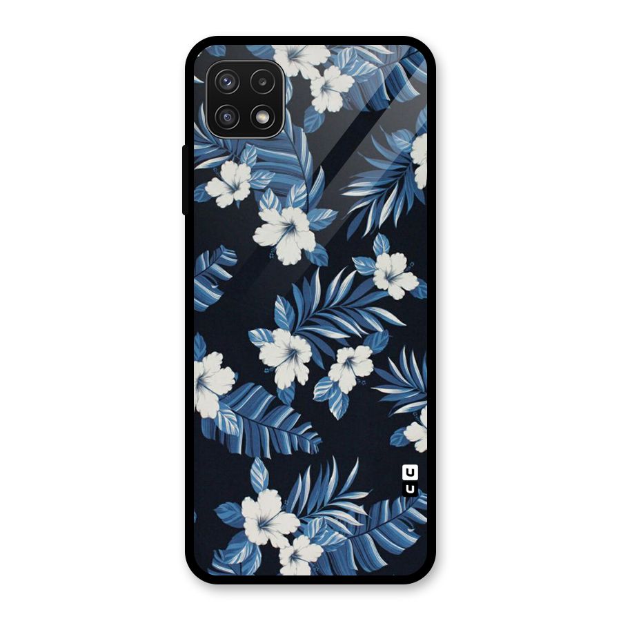 Aesthicity Floral Glass Back Case for Galaxy A22 5G