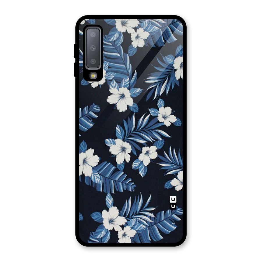 Aesthicity Floral Glass Back Case for Galaxy A7 (2018)